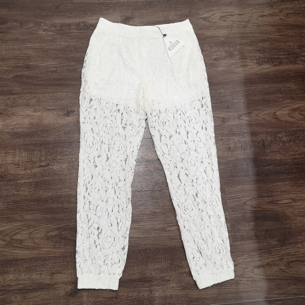 3/15 SALE NWT Women's White Lace Pants